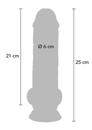 Dildo ToyJoy Deluxe Dual Density Thick Dildo TPE 25 cm