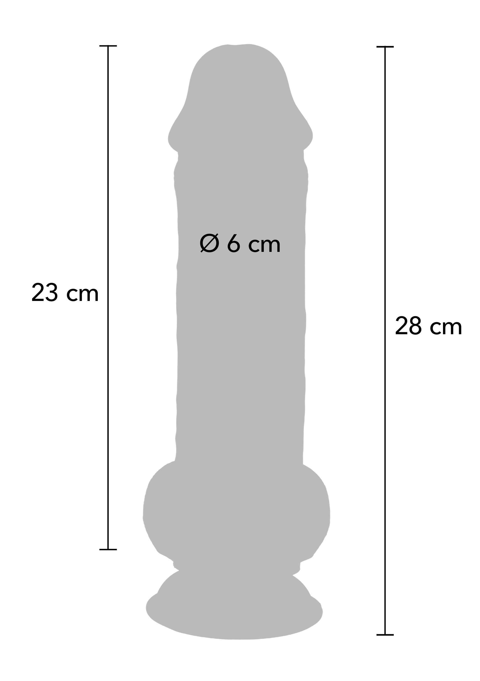 Dildo ToyJoy Deluxe Dual Density Thick Dildo TPE 28 cm