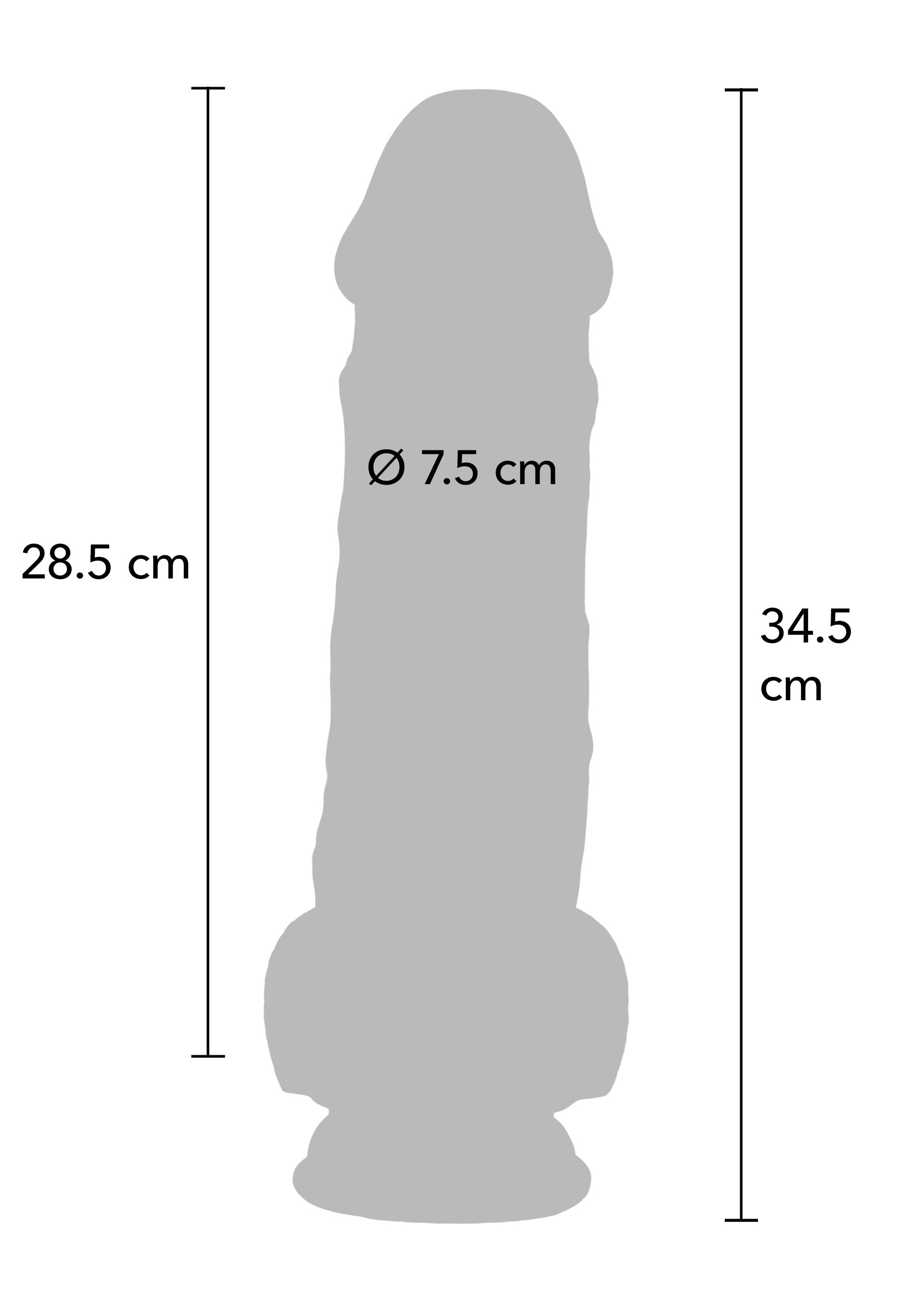 Dildo ToyJoy Deluxe Dual Density Thick Dildo TPE 34.5 cm