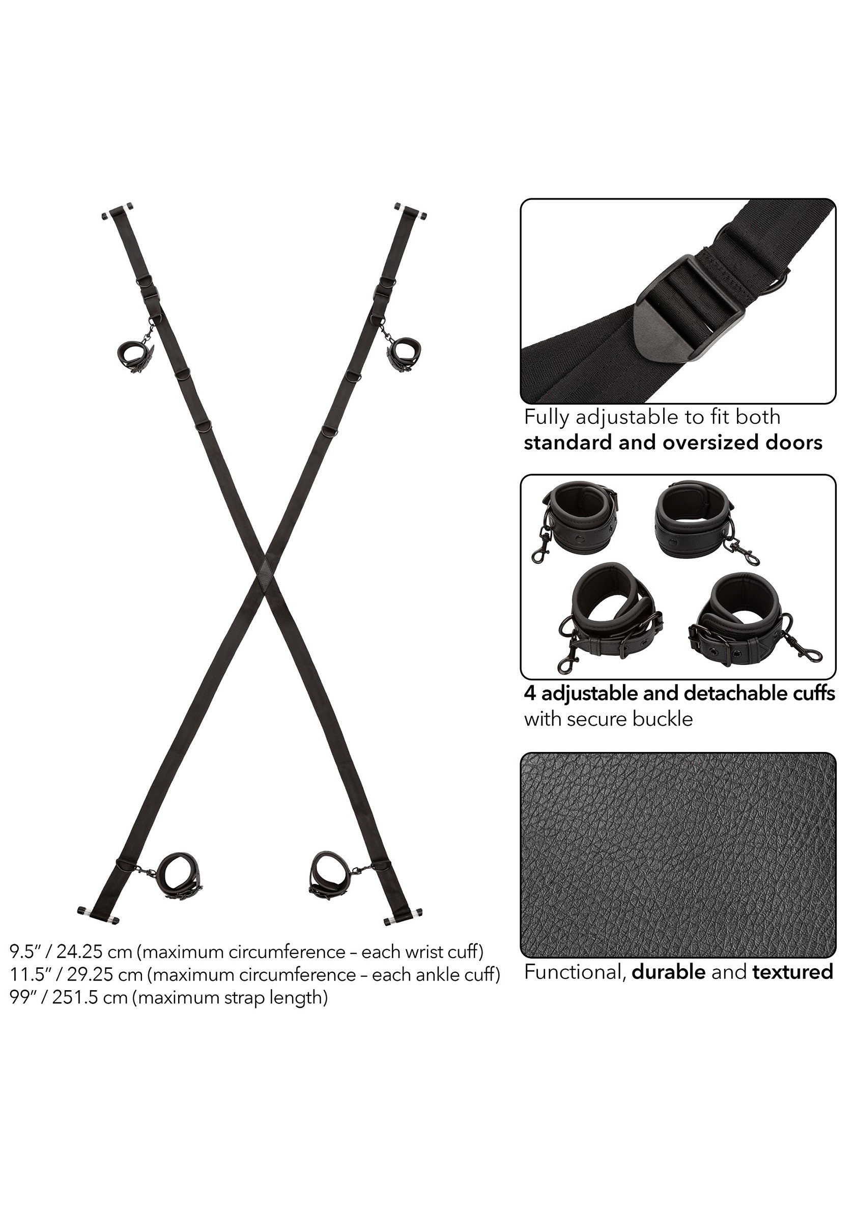 Accessoire BDSM CalExotics Nocturnal Over The Door Cross