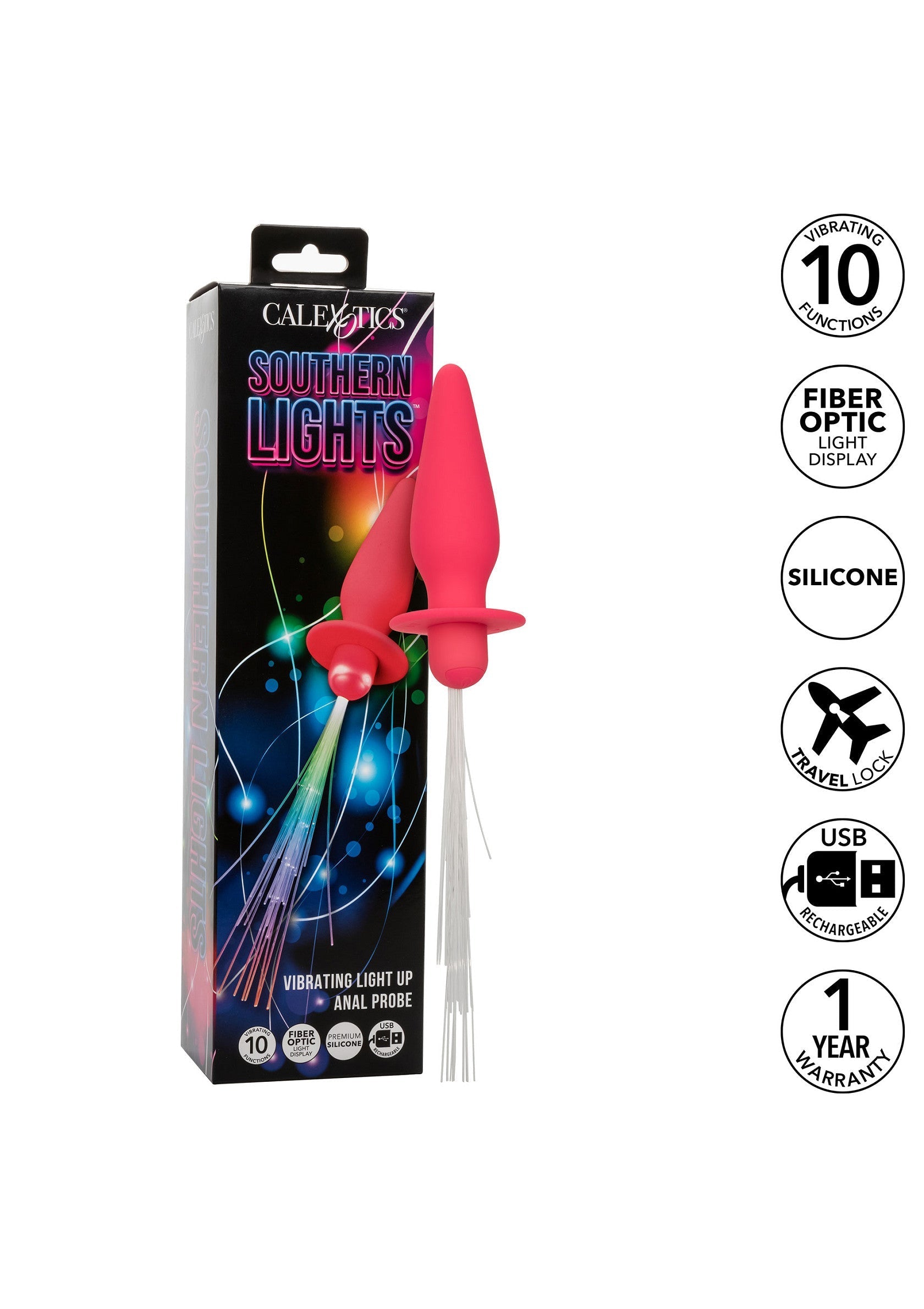 Jouet anal CalExotics Vibrating Light Up Anal Probe
