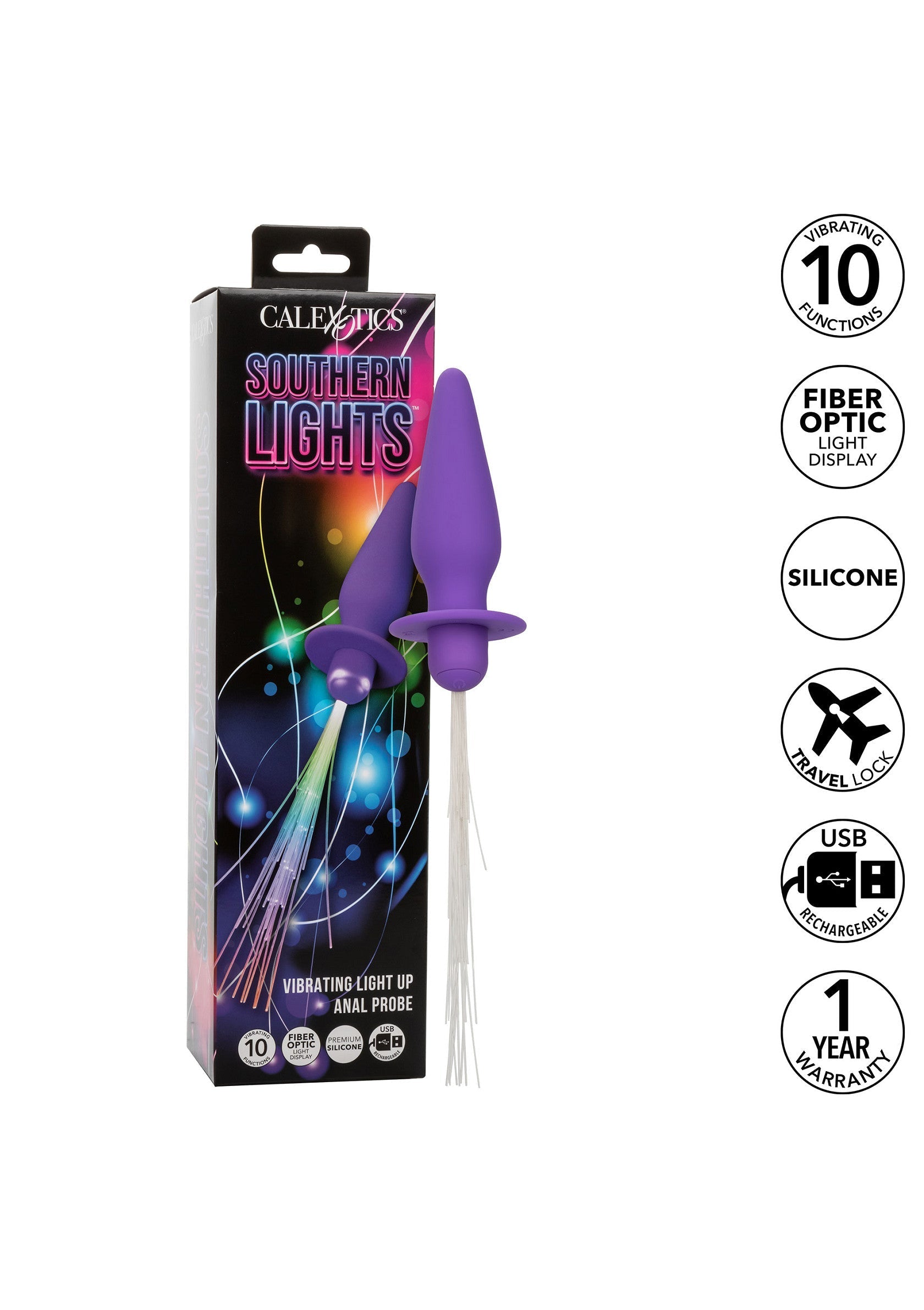 Jouet anal CalExotics Vibrating Light Up Anal Probe