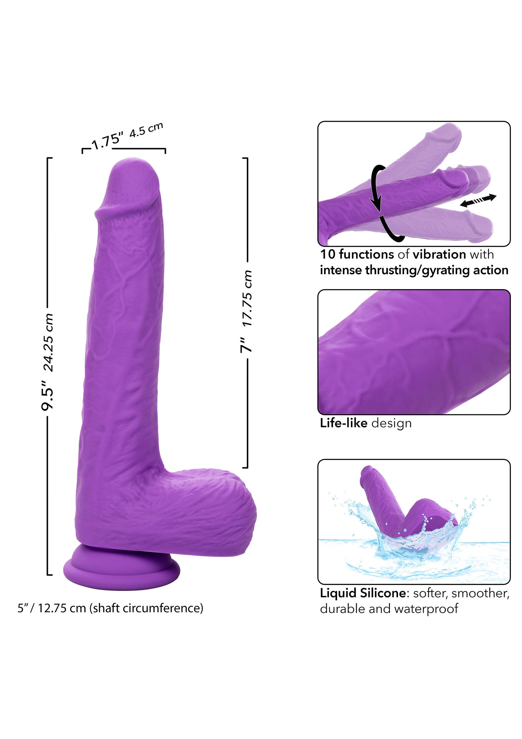 Dildo CalExotics Gyrating & Thrusting Studs