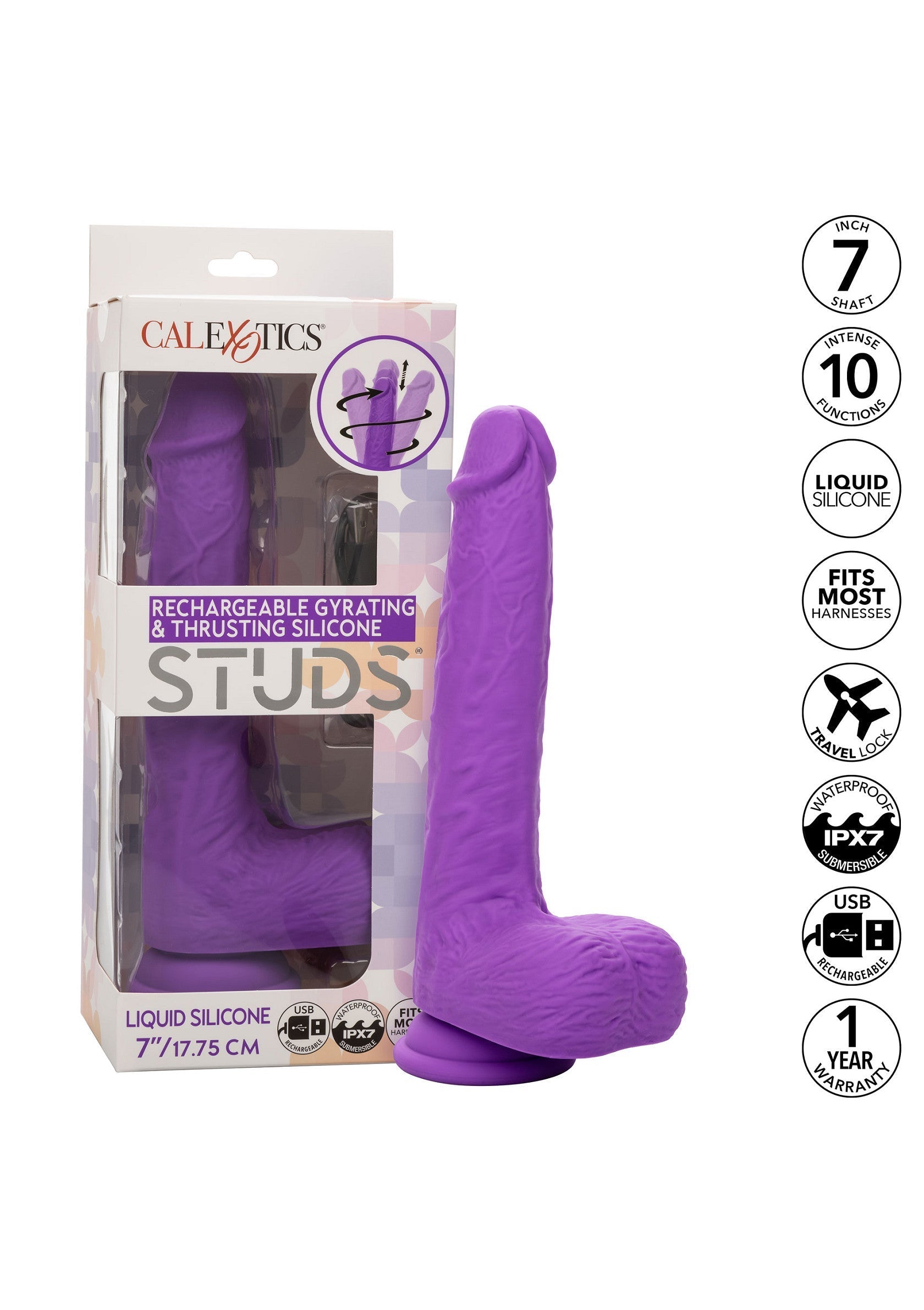 Dildo CalExotics Gyrating & Thrusting Studs