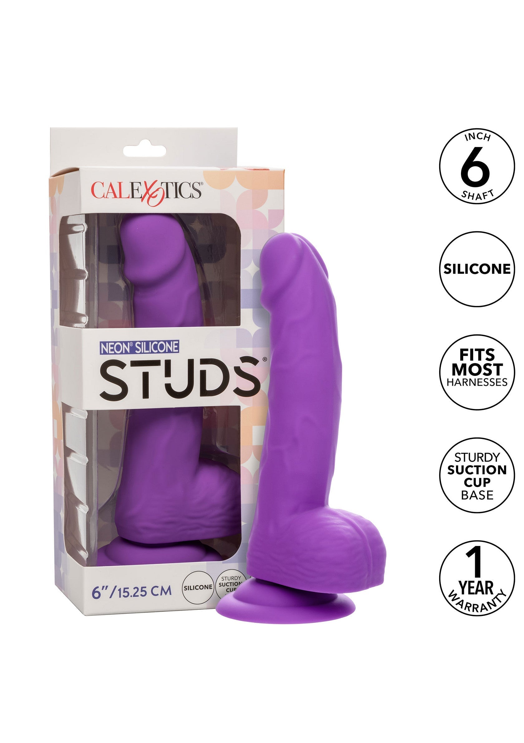 Dildo CalExotics Neon Silicone Studs 6 inch