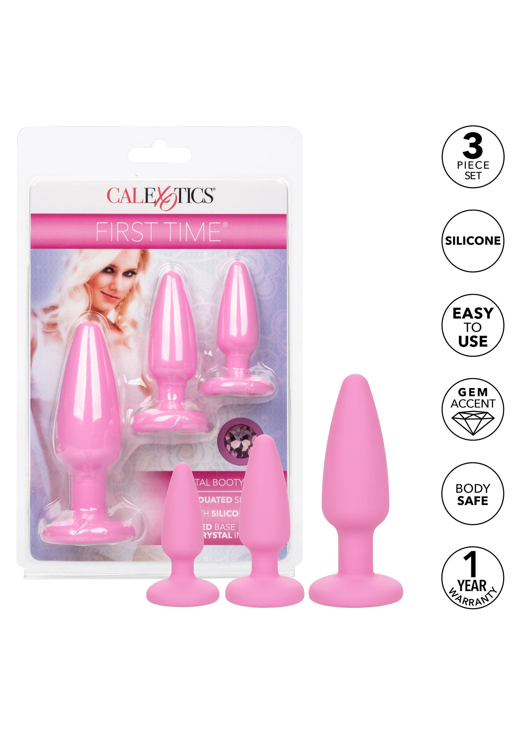 Jouet anal CalExotics Crystal Booty Kit