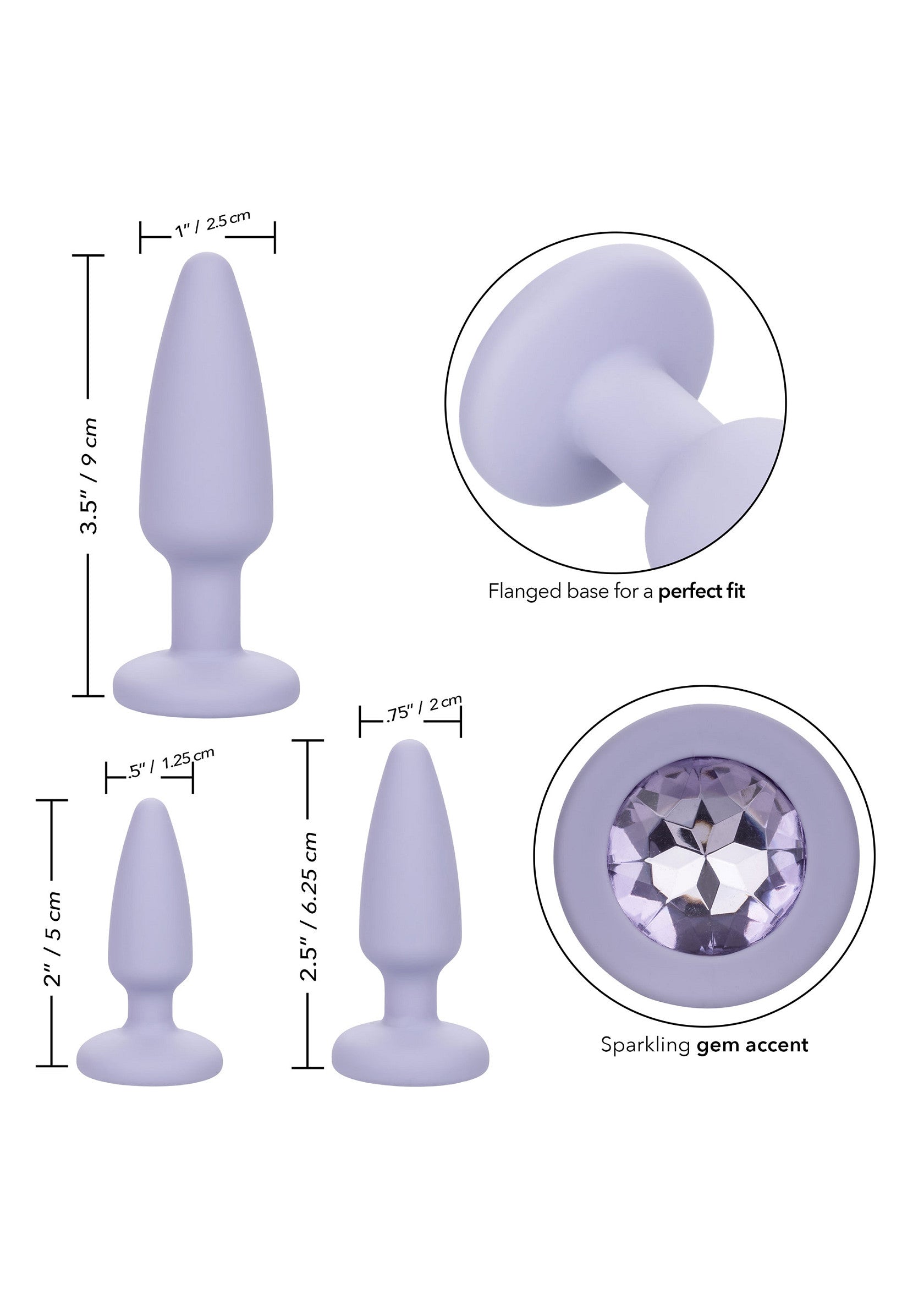 Jouet anal CalExotics Crystal Booty Kit
