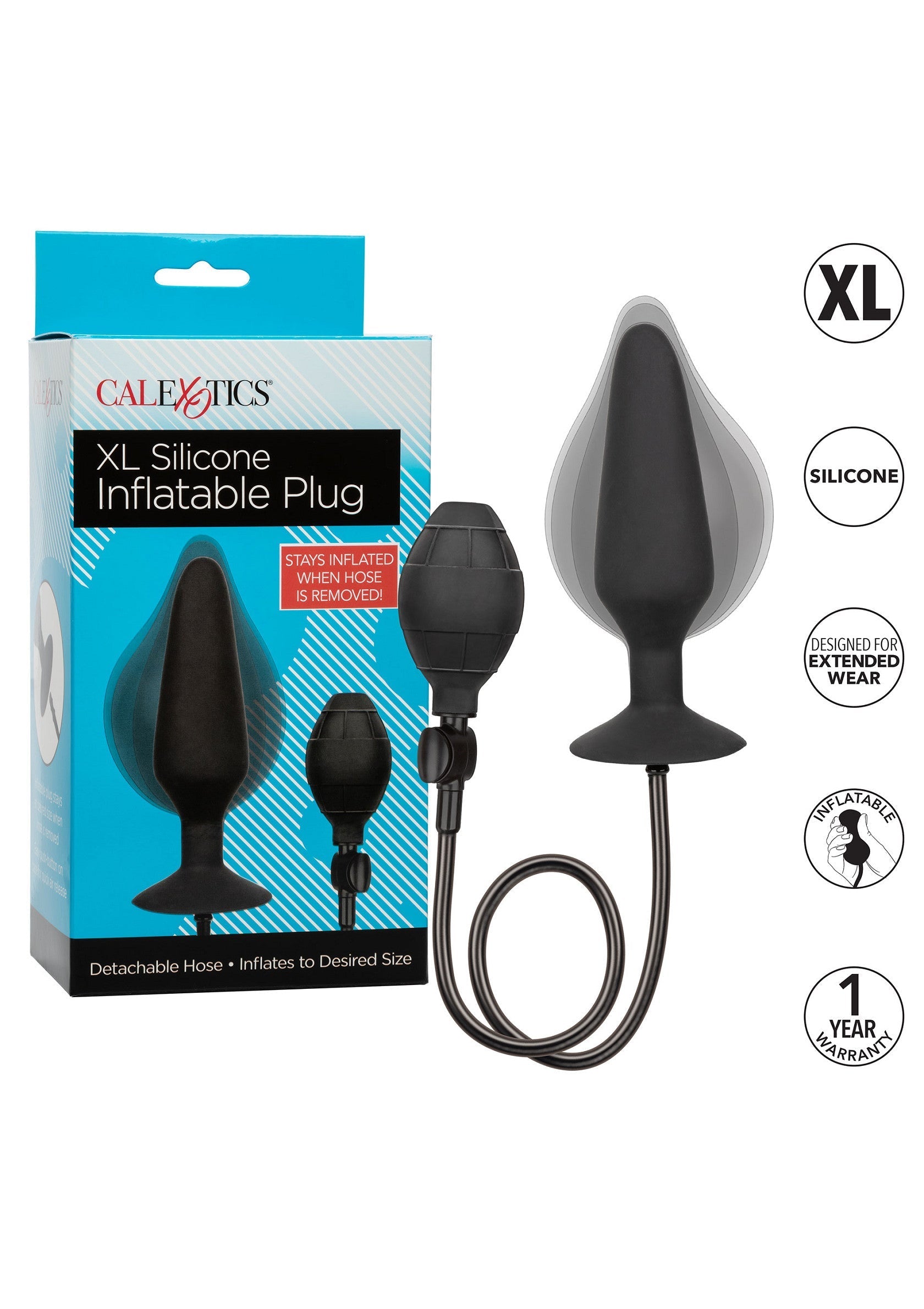 Jouet anal CalExotics XL Silicone Inflatable Plug