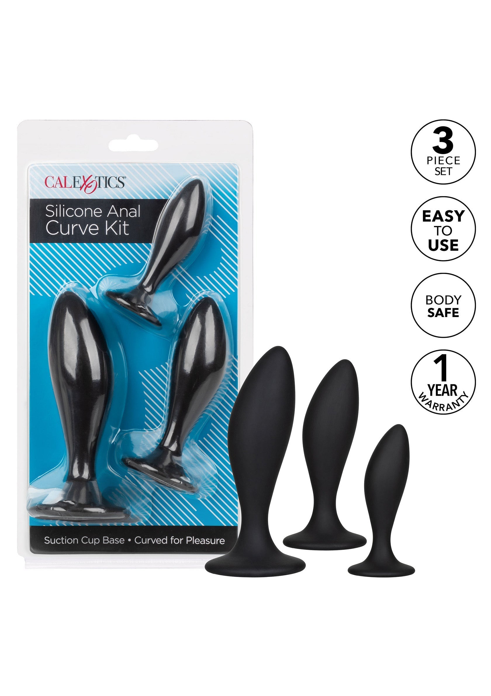 Jouet anal CalExotics Silicone Anal Curve Kit