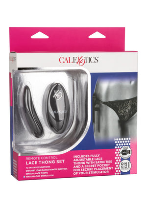 Stimulateur CalExotics Remote Control Lace Thong Set