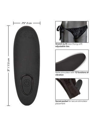 Stimulateur CalExotics Remote Control Lace Thong Set