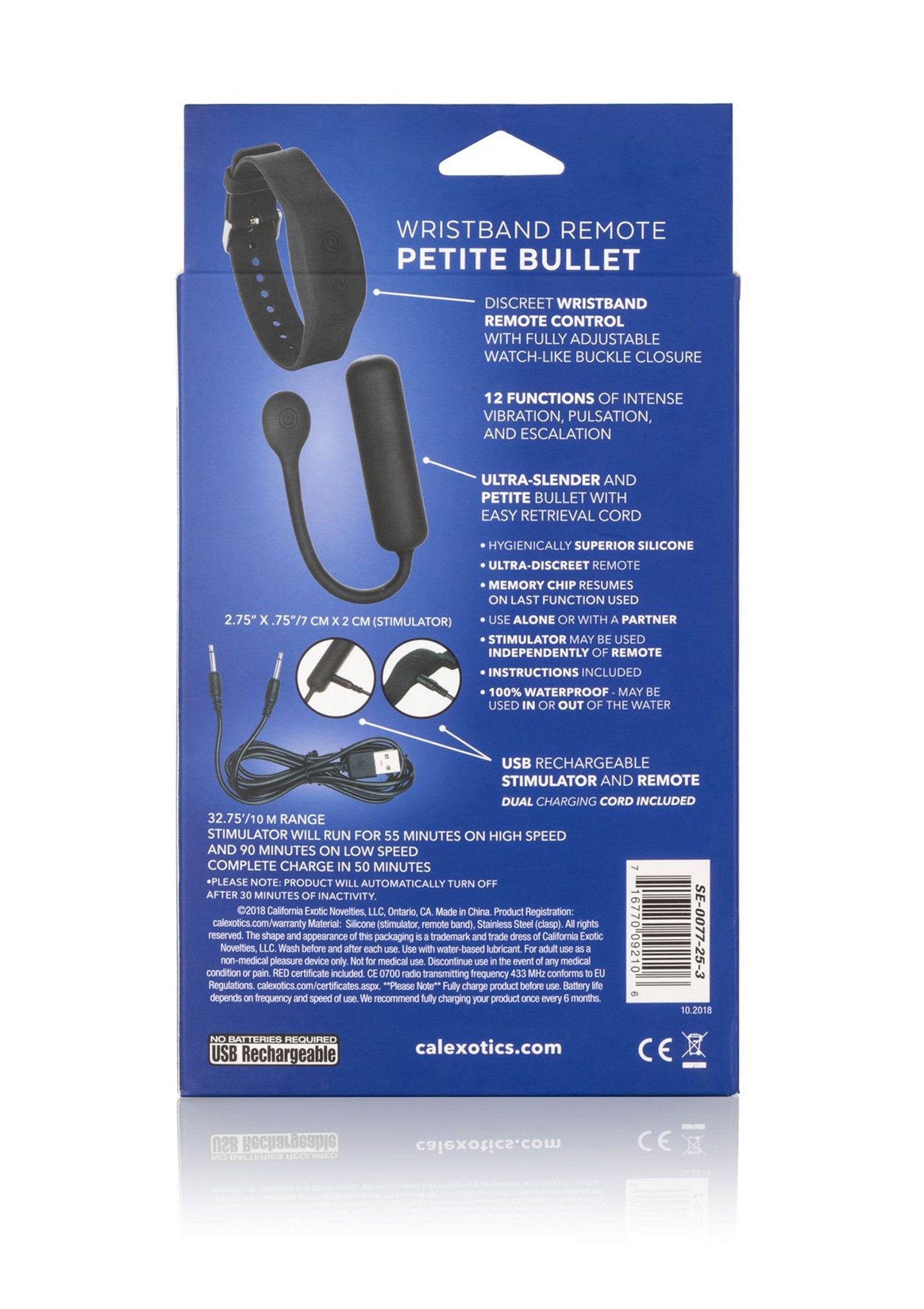 Stimulateur CalExotics Wristband Remote Petite Bullet