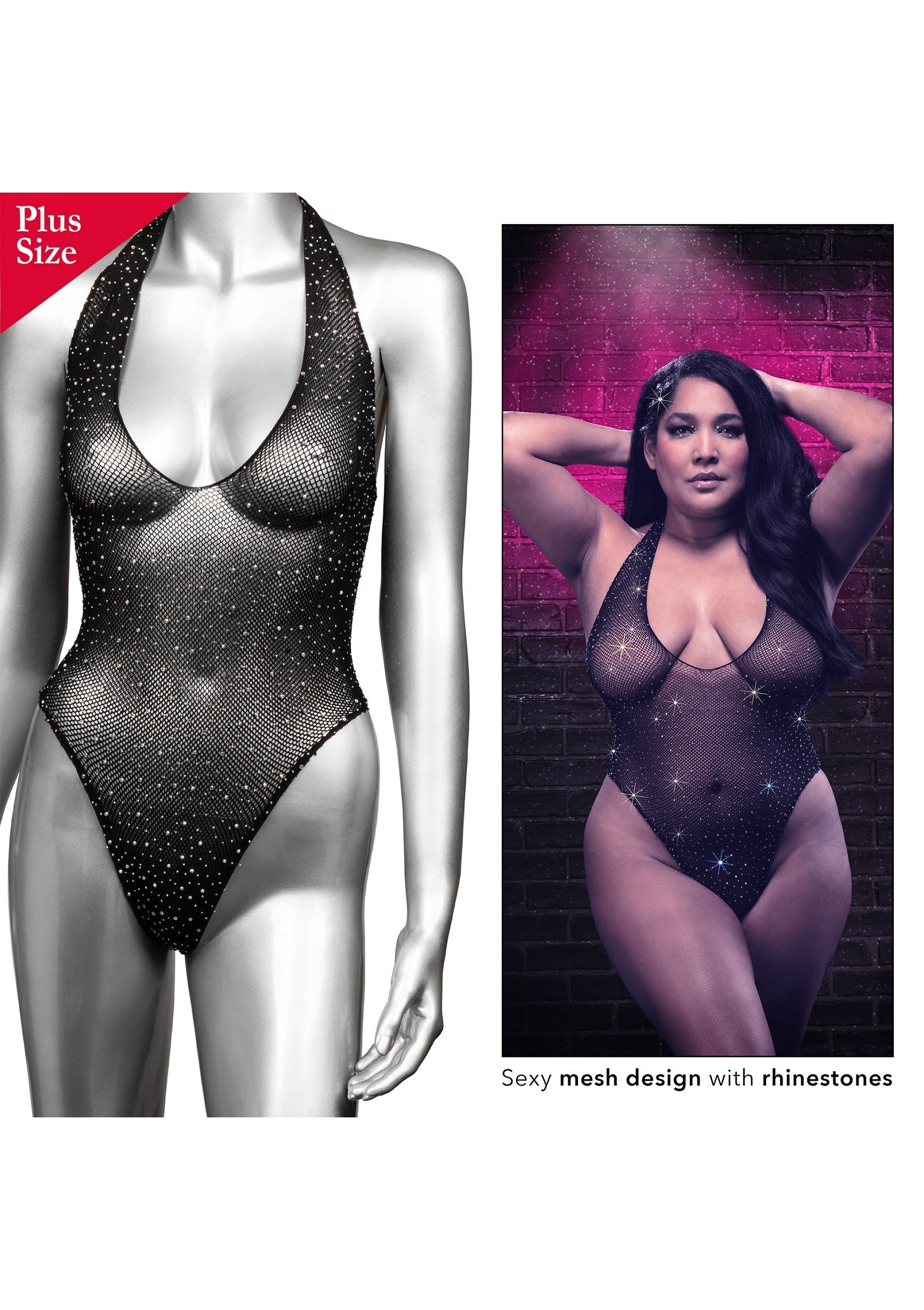 Lingerie CalExotics Deep V Bodysuit Plus