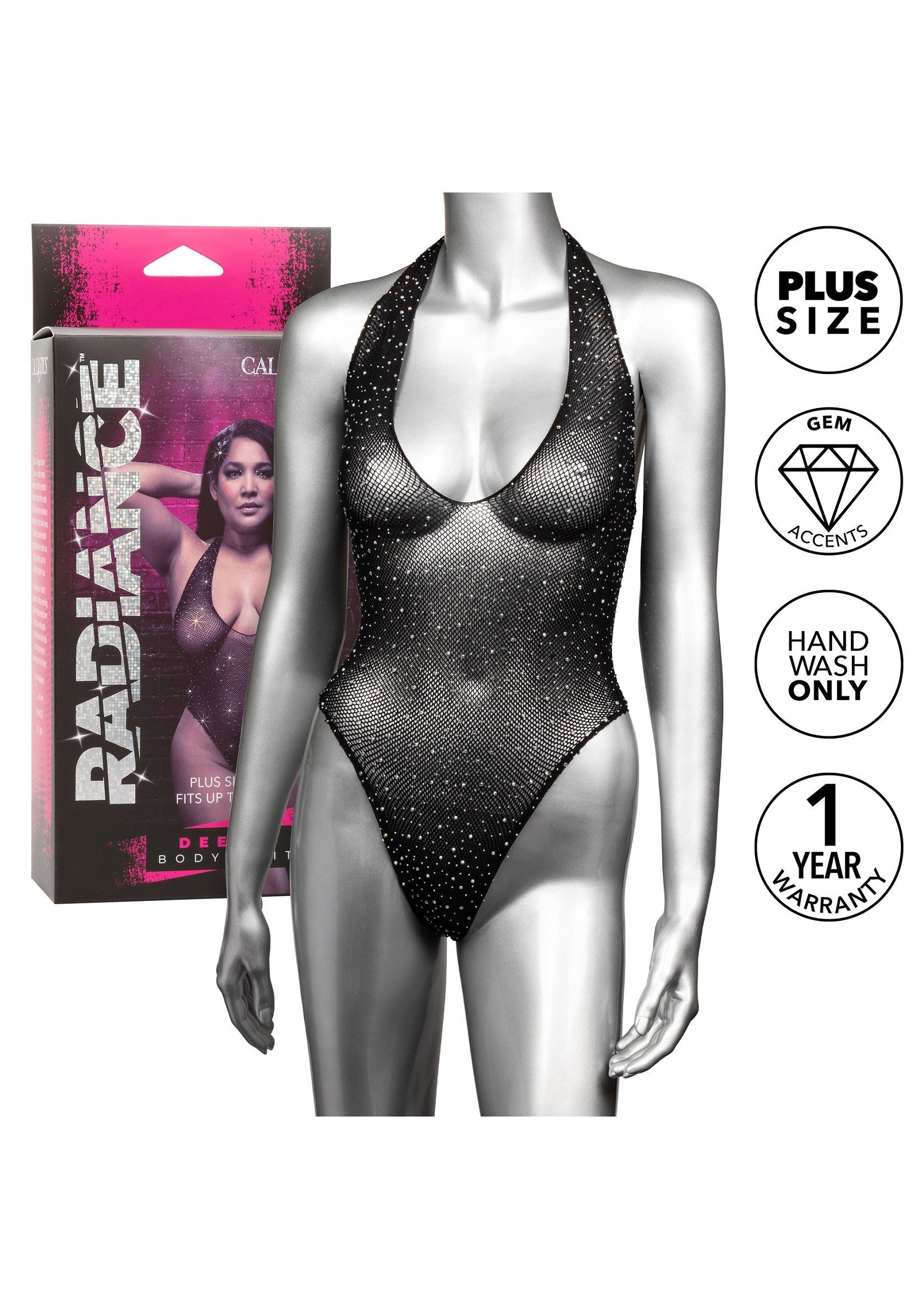 Lingerie CalExotics Deep V Bodysuit Plus