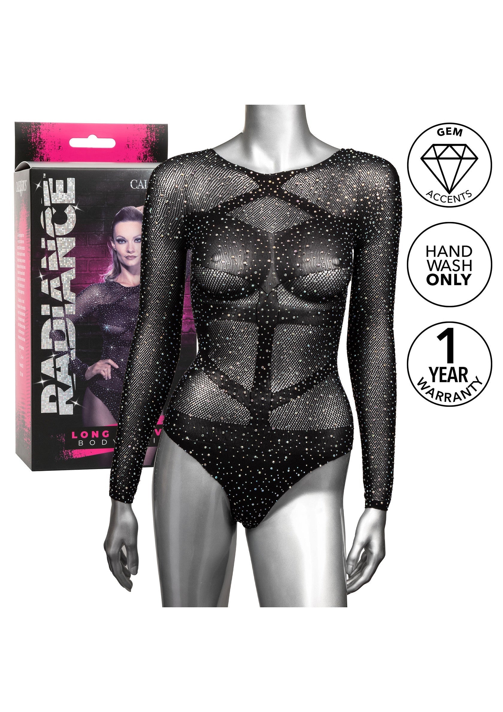 Lingerie CalExotics Long Sleeve Bodysuit