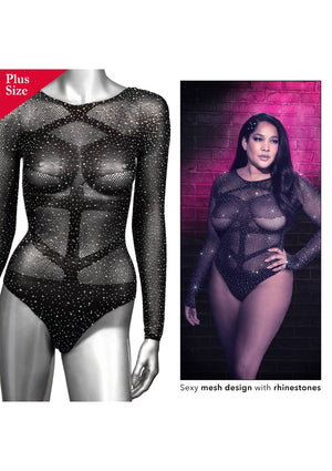 Lingerie CalExotics Long Sleeve Bodysuit Plus
