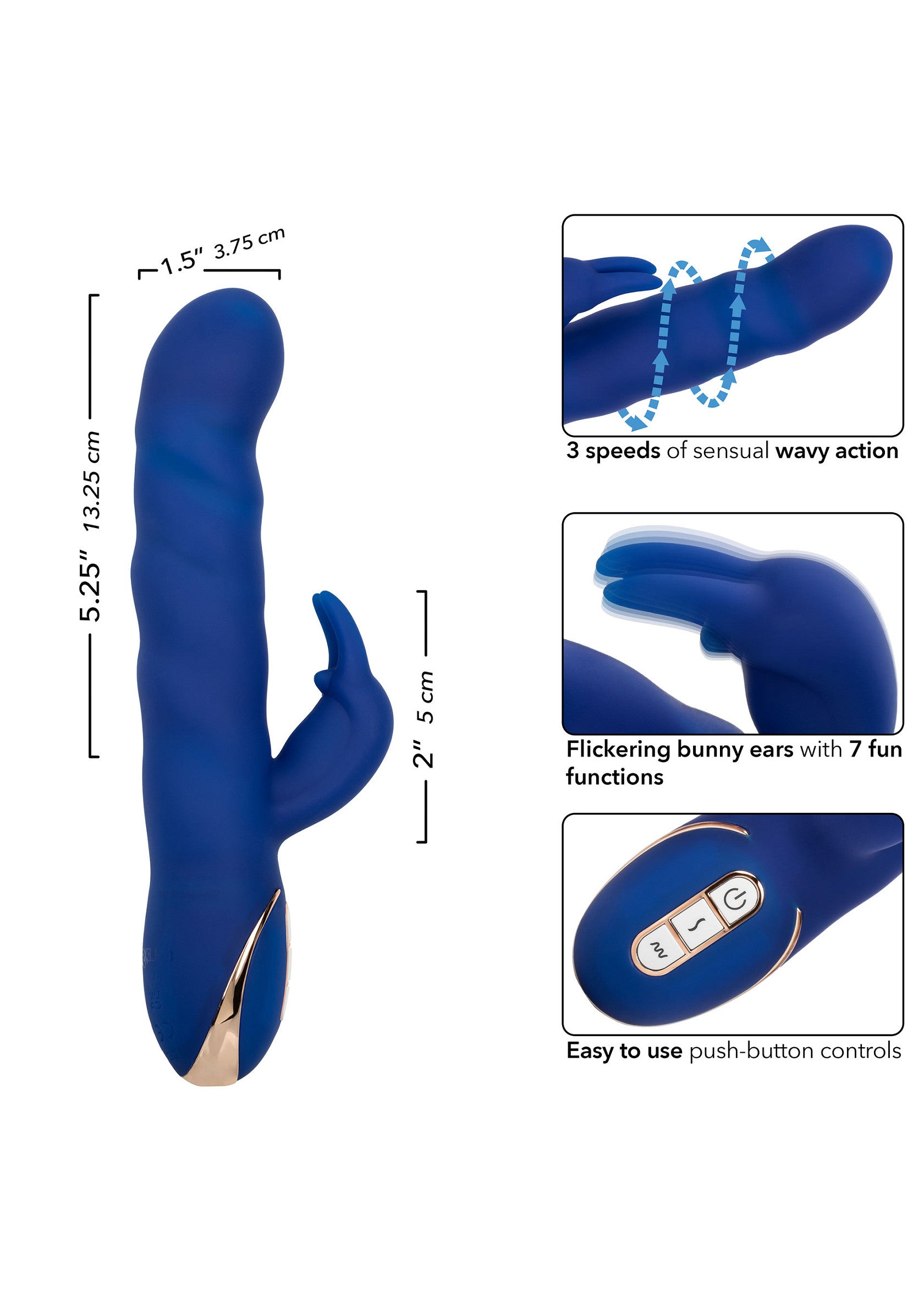Vibromasseur CalExotics Silicone Wave Motion Rabbit