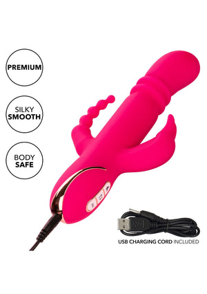 Vibromasseur CalExotics Heated Silicone Triple Rabbit