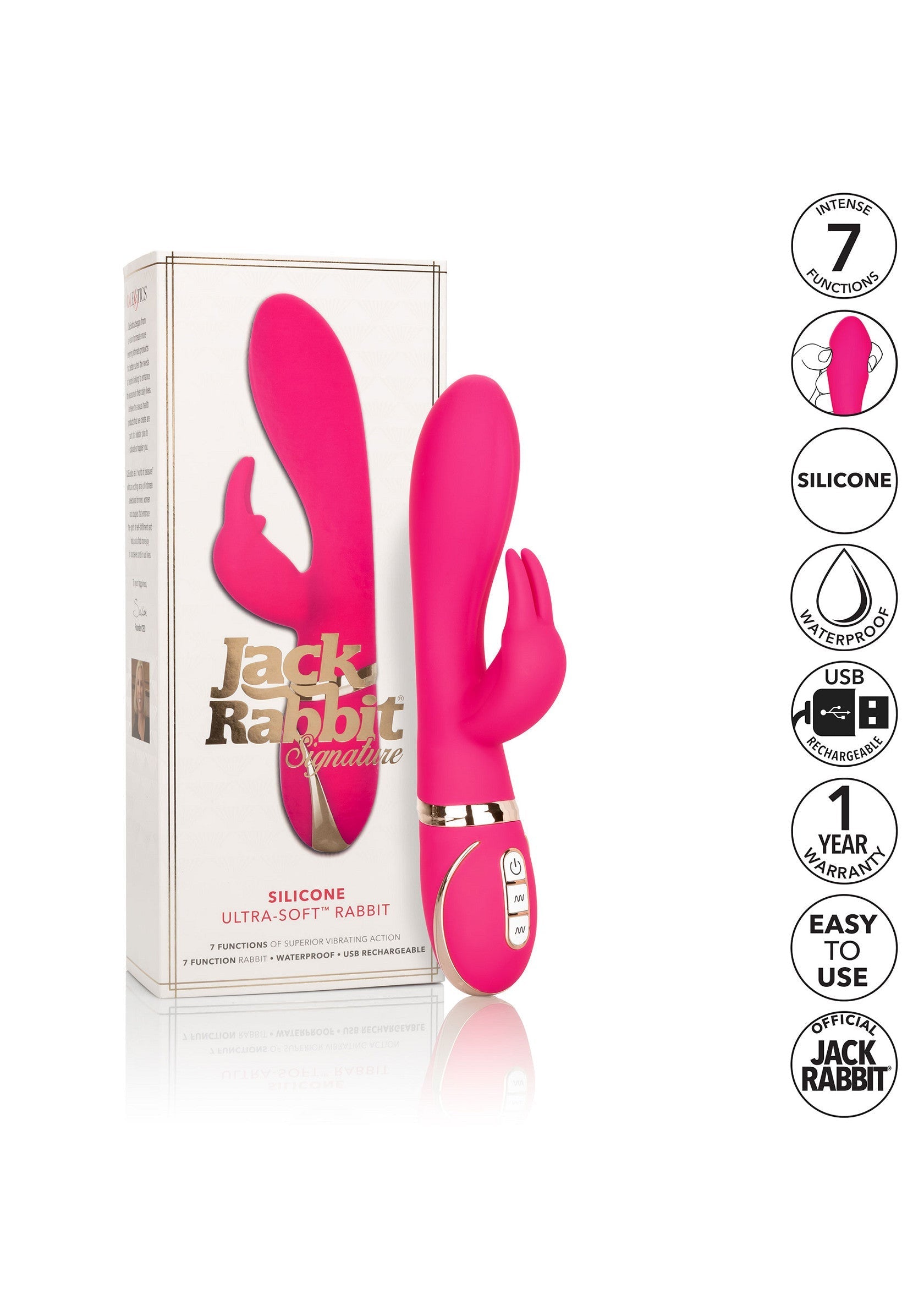 Vibromasseur CalExotics Silicone Ultra-Soft Rabbit