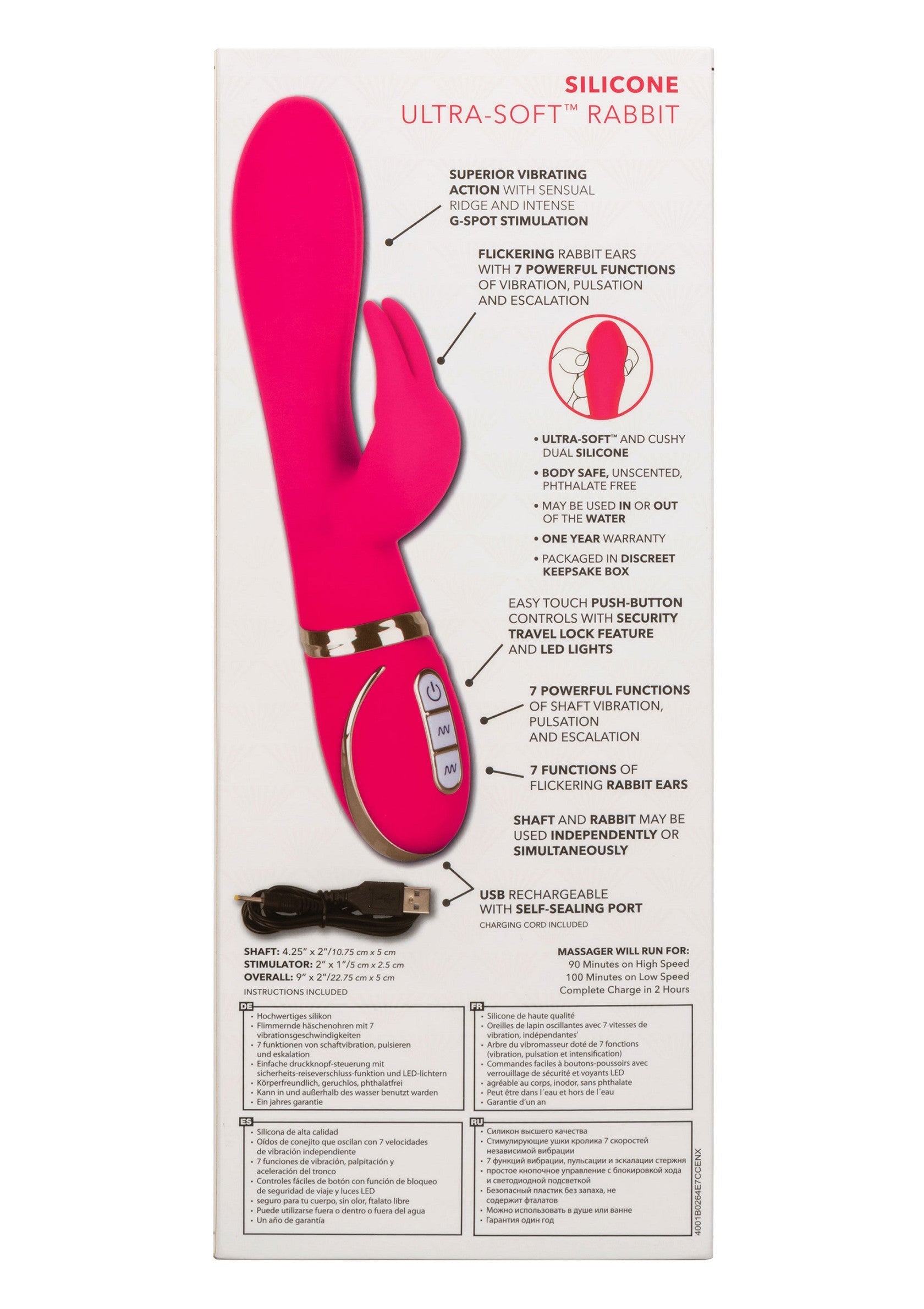 Vibromasseur CalExotics Silicone Ultra-Soft Rabbit