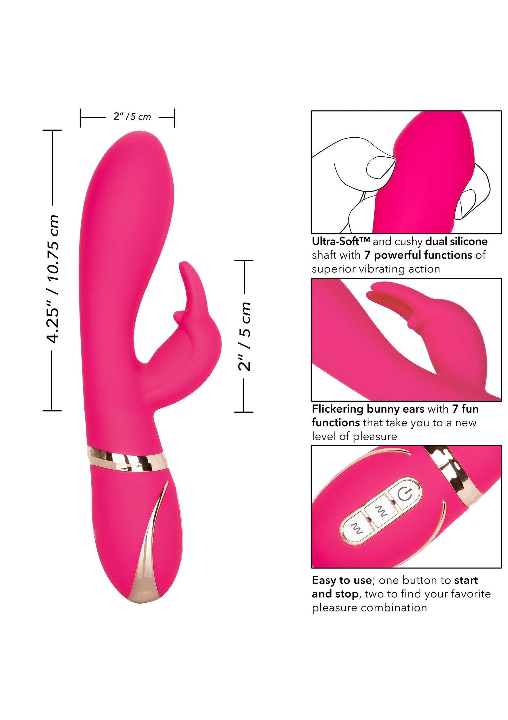 Vibromasseur CalExotics Silicone Ultra-Soft Rabbit