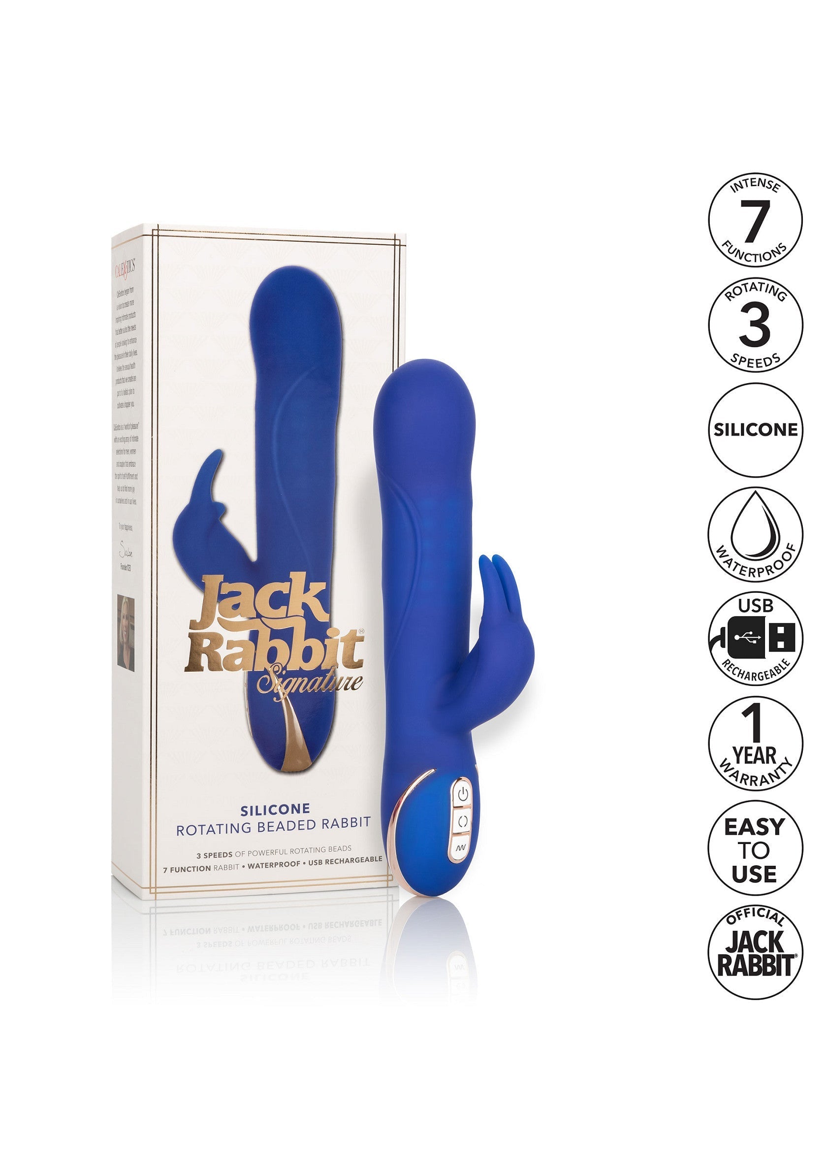 Vibromasseur CalExotics Silicone Rotating Rabbit