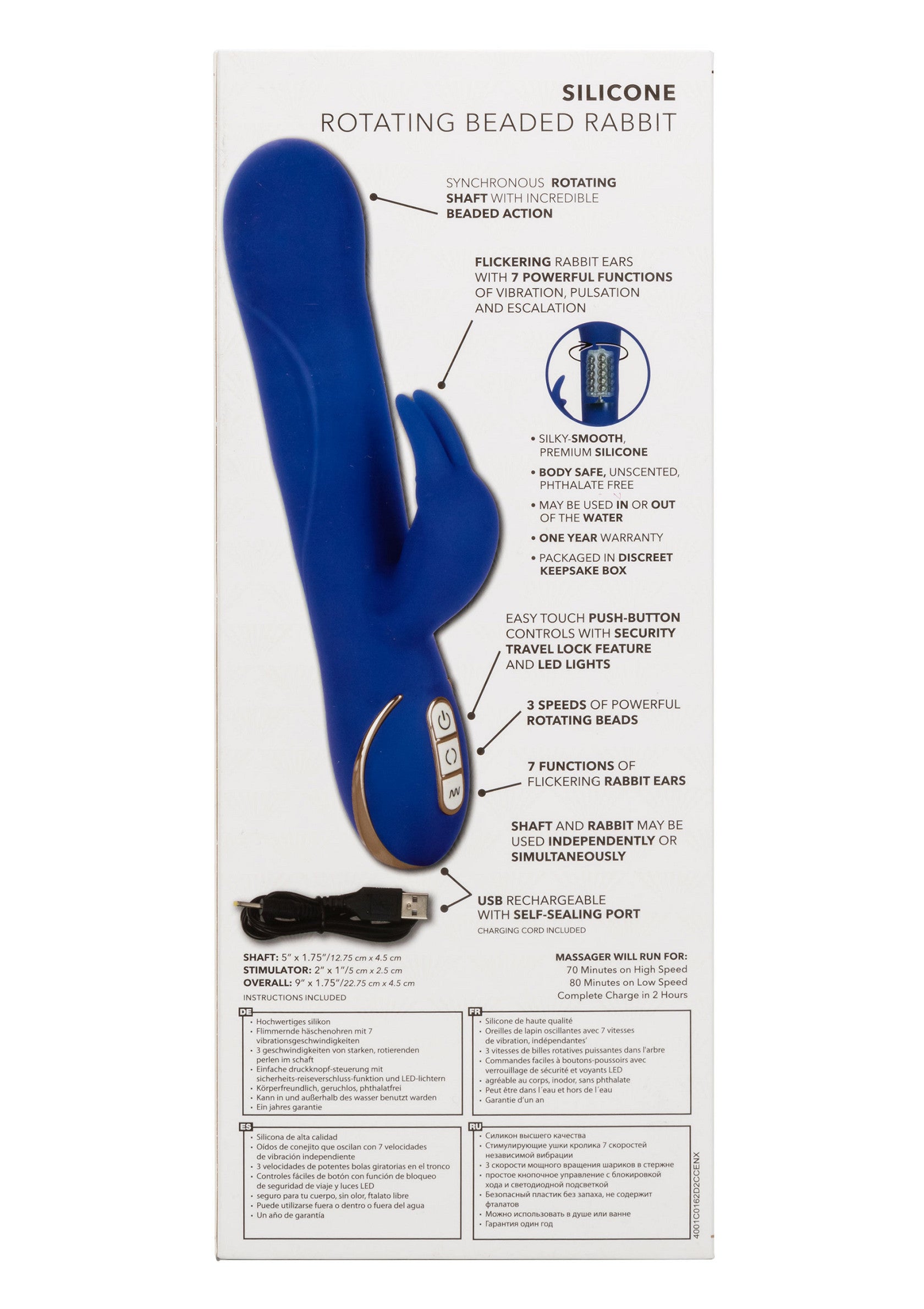 Vibromasseur CalExotics Silicone Rotating Rabbit