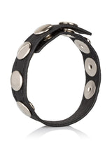 Performance masculine CalExotics Leather Multi-Snap Ring