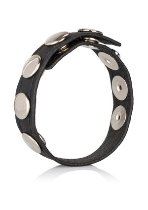 Performance masculine CalExotics Leather Multi-Snap Ring
