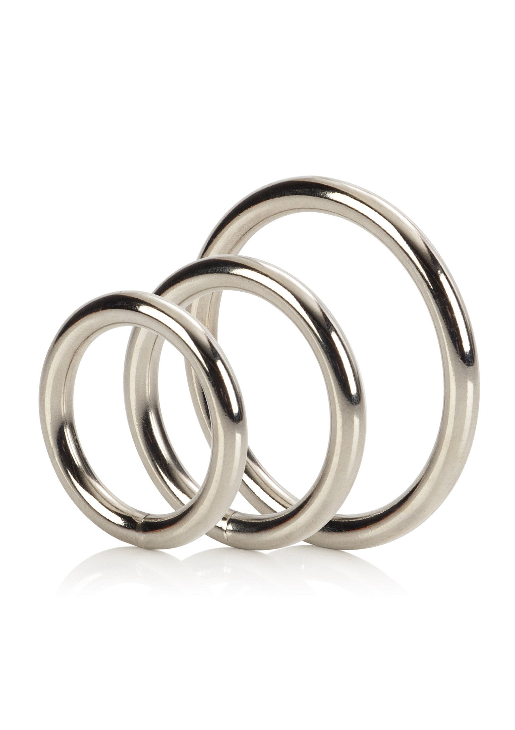 Performance masculine CalExotics Silver Ring 3 Piece Set
