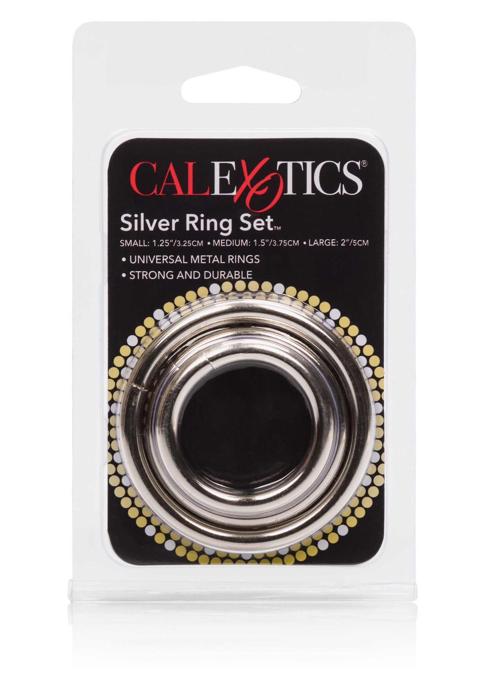 Performance masculine CalExotics Silver Ring 3 Piece Set