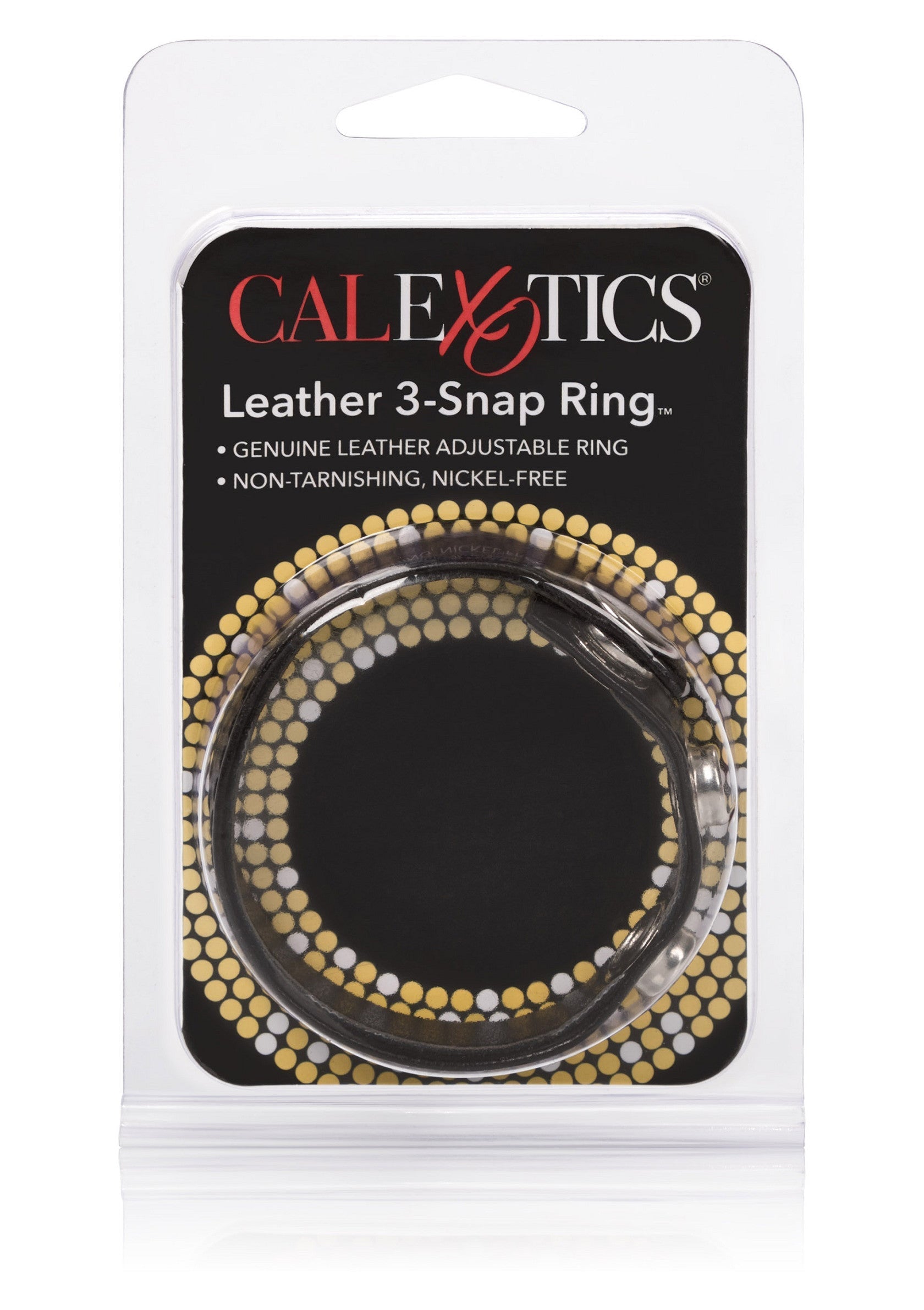 Performance masculine CalExotics Leather 3-Snap Ring