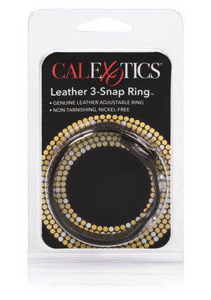 Performance masculine CalExotics Leather 3-Snap Ring