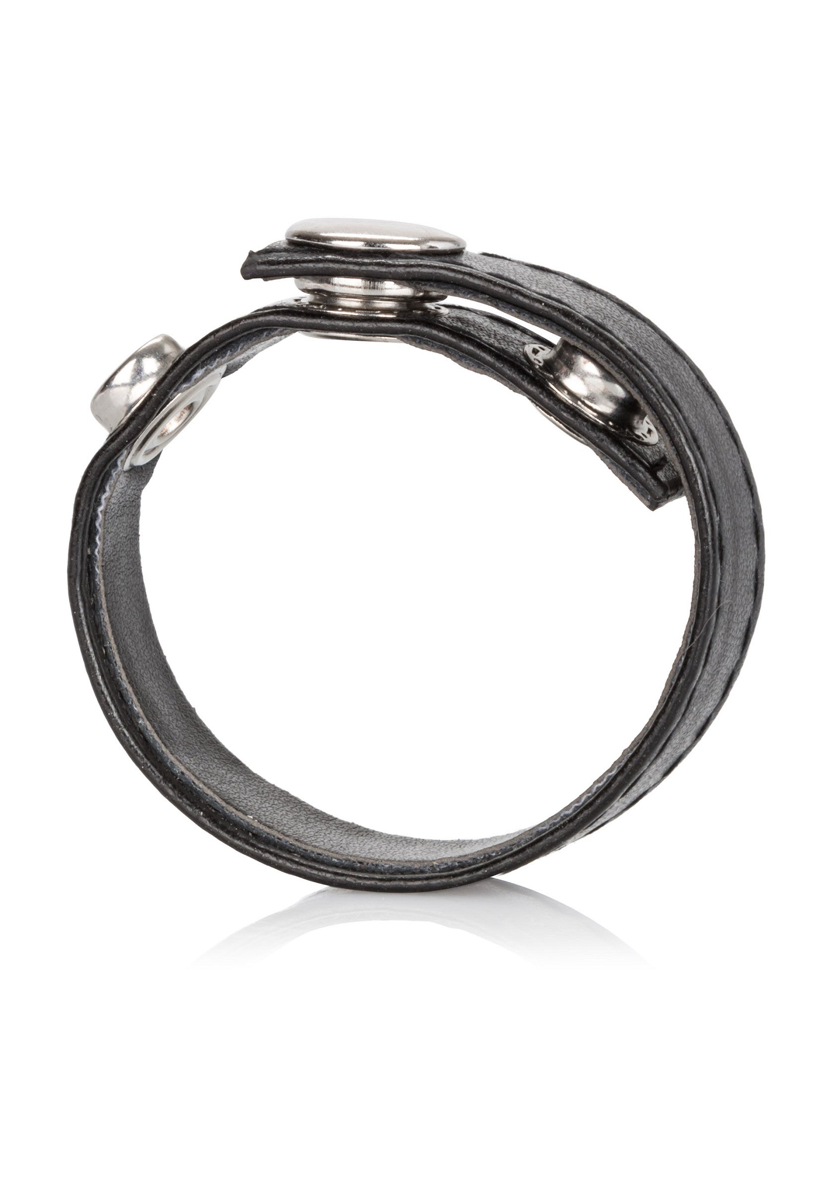 Performance masculine CalExotics Leather 3-Snap Ring