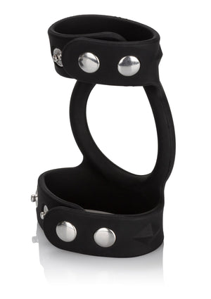 Performance masculine CalExotics Silicone Tri-Snap C & B Cage