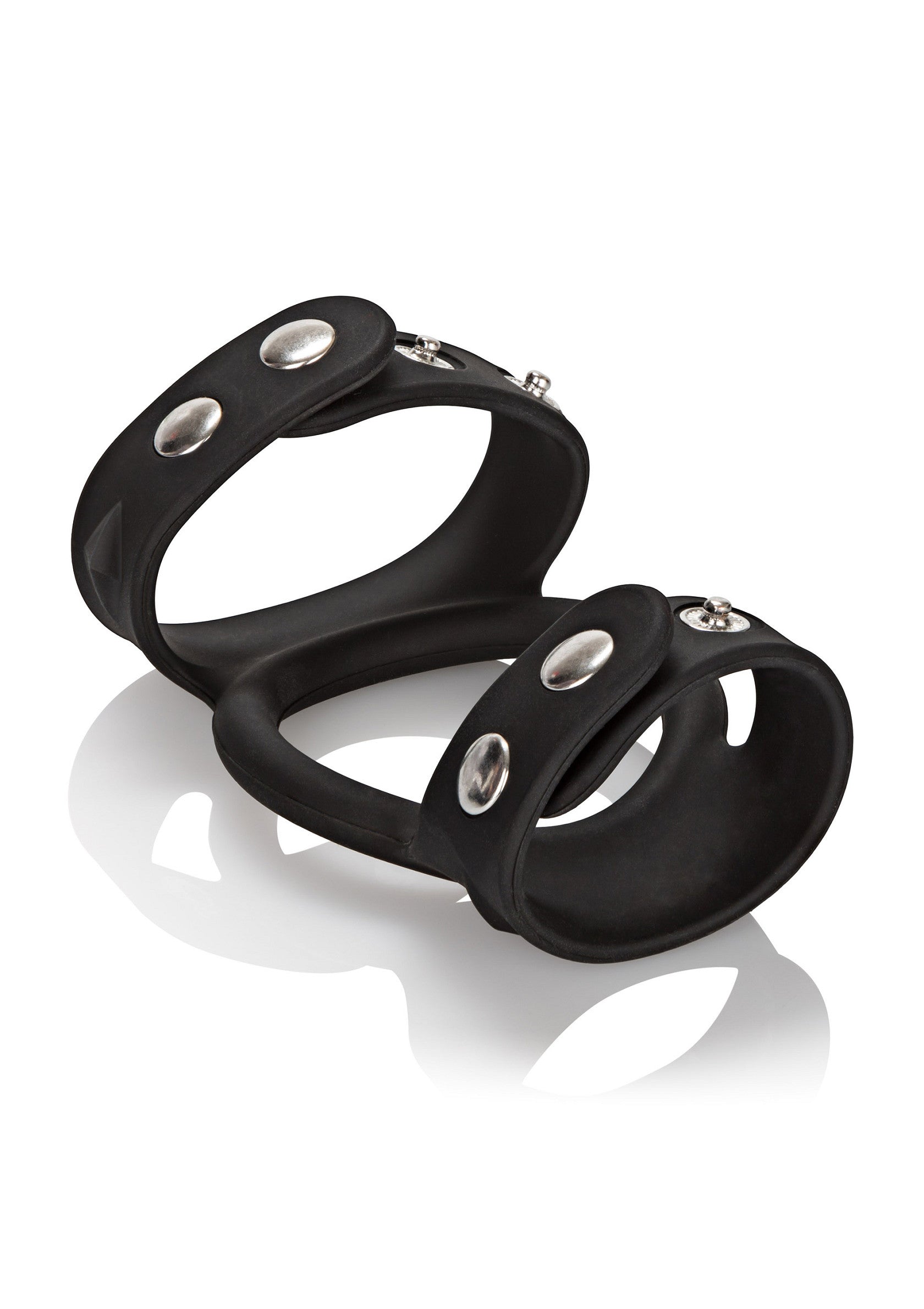 Performance masculine CalExotics Silicone Tri-Snap C & B Cage