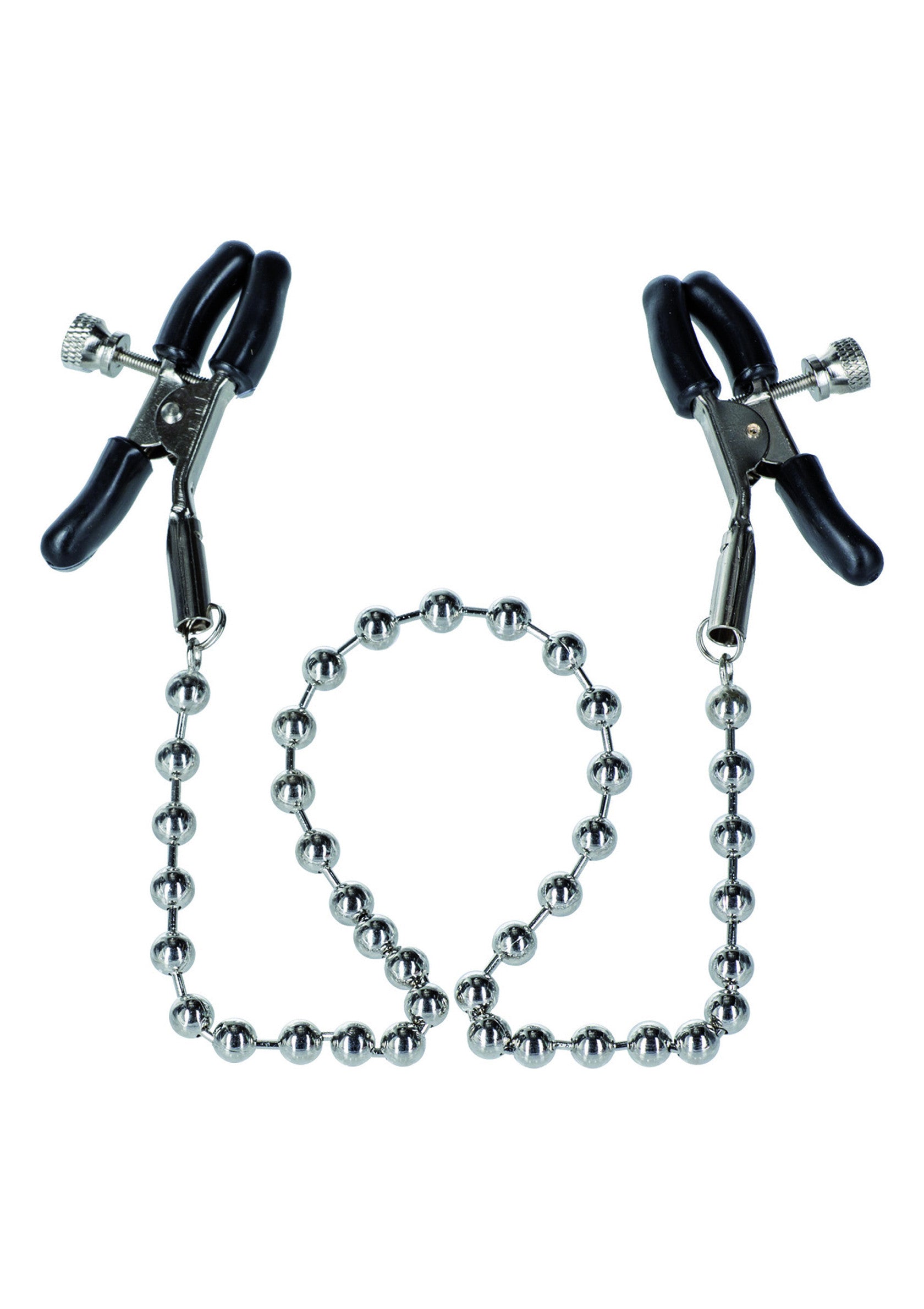 Accessoire BDSM CalExotics Silver Beaded Nipple Clamps