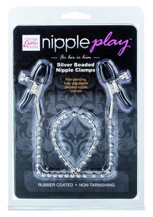 Accessoire BDSM CalExotics Silver Beaded Nipple Clamps