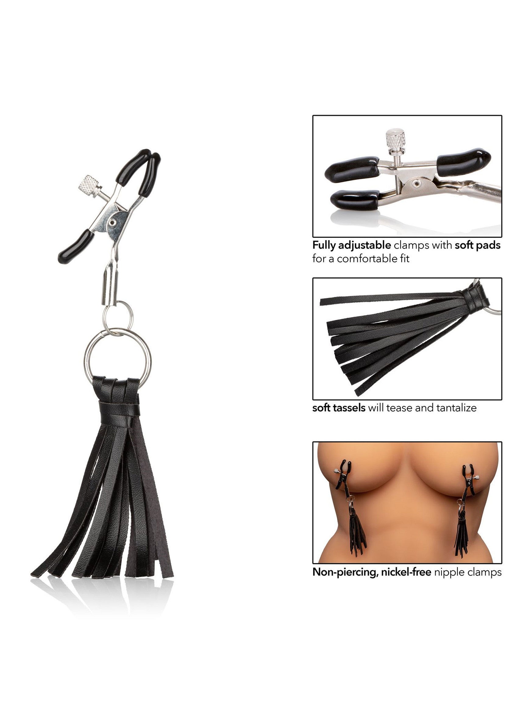Accessoire BDSM CalExotics Playful Tassels Nipple Clamps