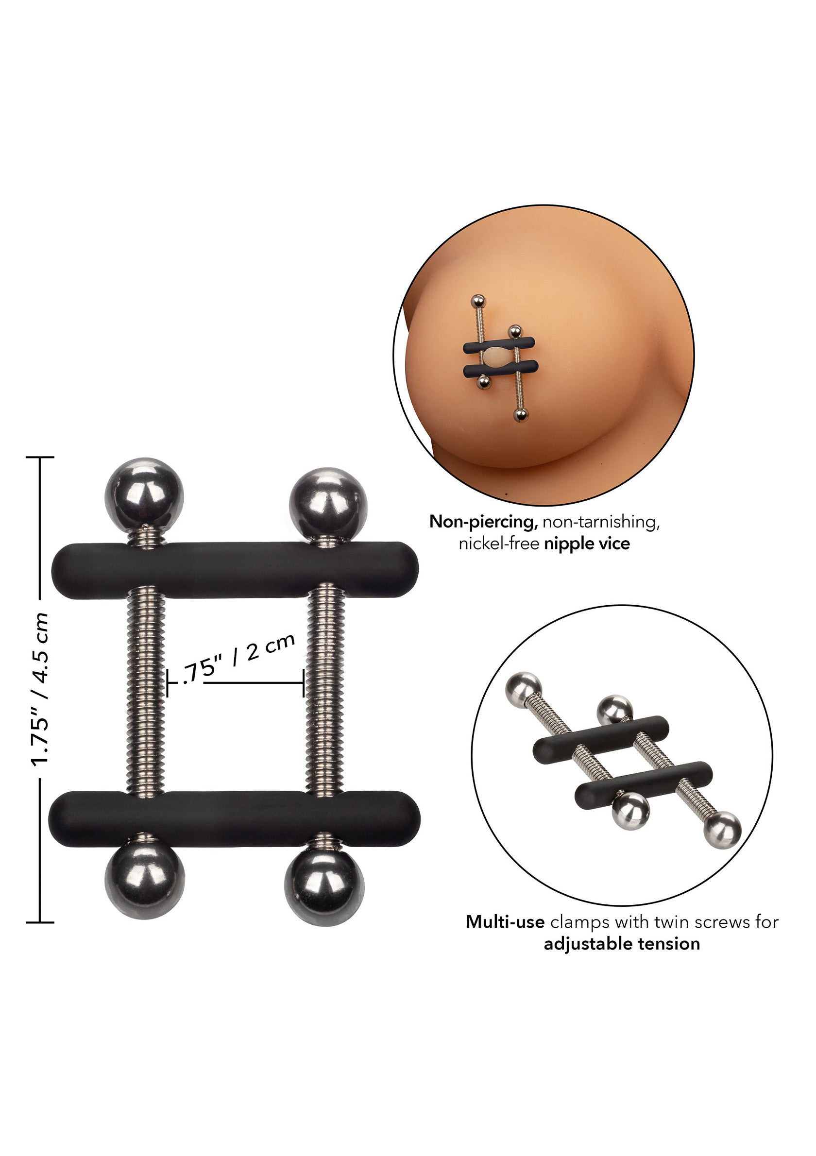 Accessoire BDSM CalExotics Crossbar Nipple Vices