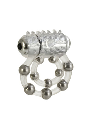 Performance masculine CalExotics Ring 10 Stroke Beads Vibrating