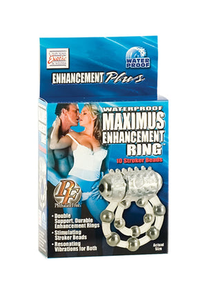 Performance masculine CalExotics Ring 10 Stroke Beads Vibrating