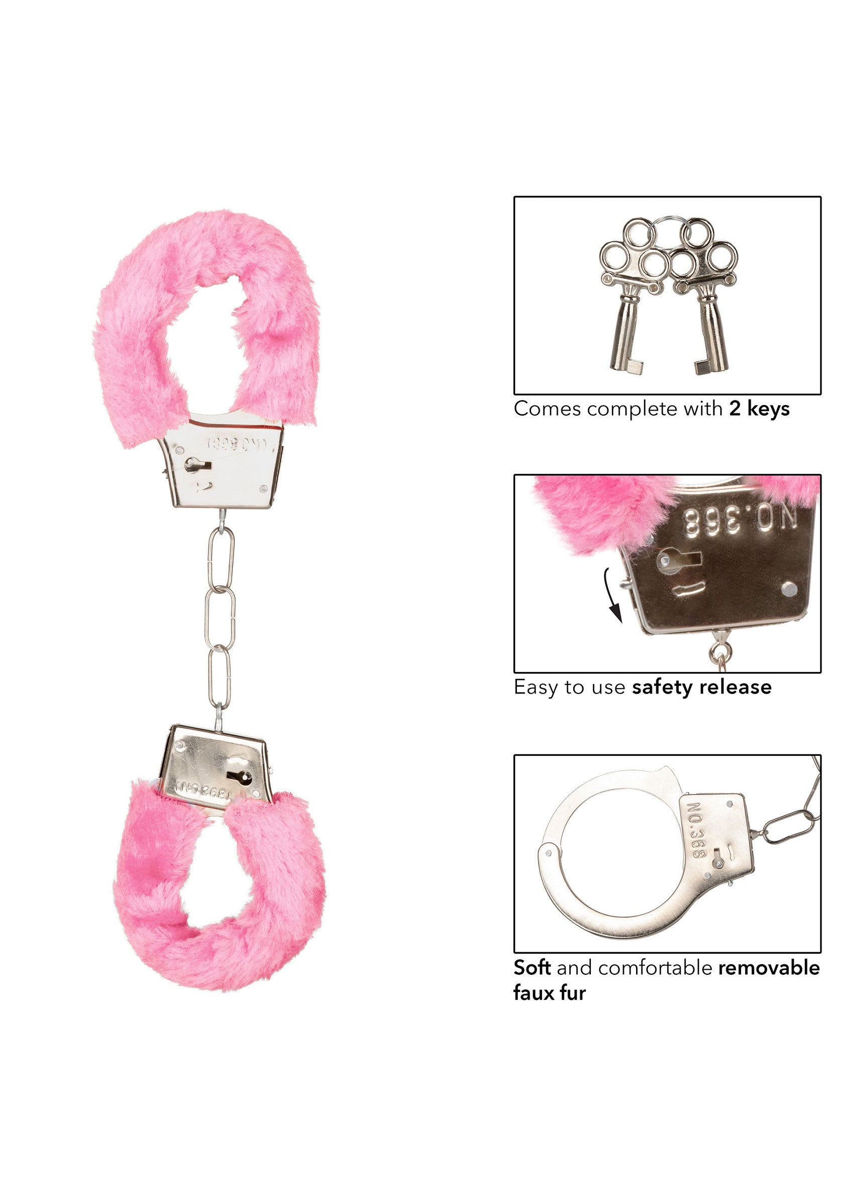 Accessoire BDSM CalExotics Playful Furry Cuffs