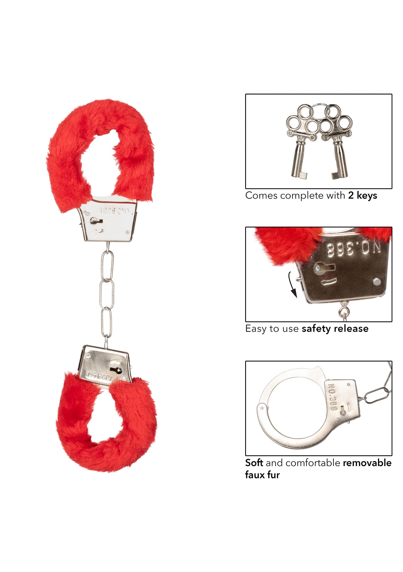 Accessoire BDSM CalExotics Playful Furry Cuffs
