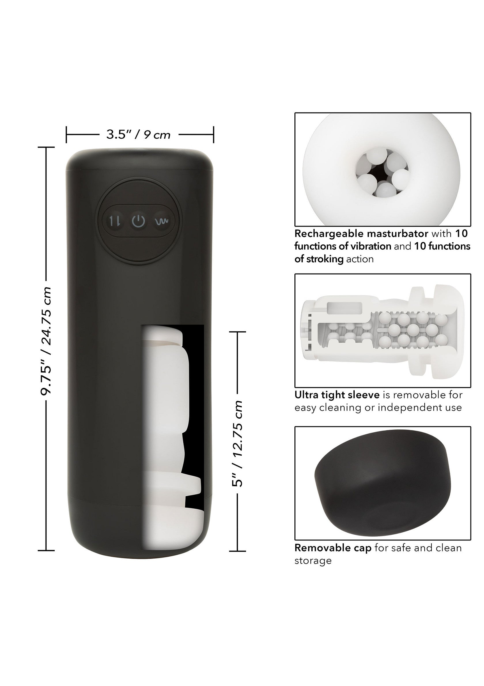Masturbateur CalExotics Vibrating & Thrusting Stroker