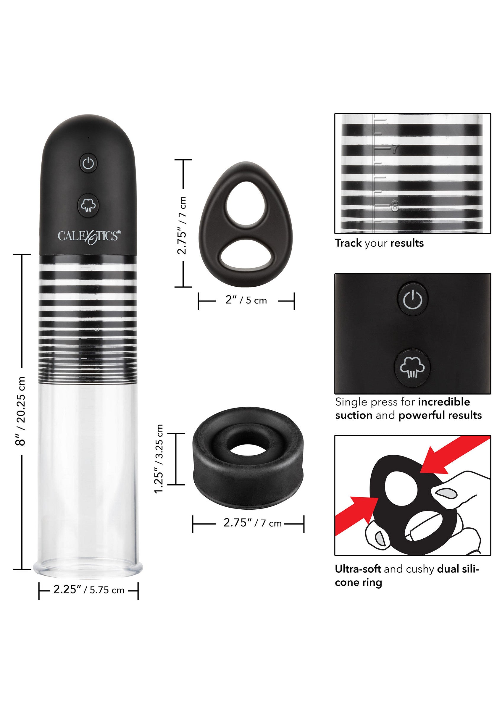 Performance masculine CalExotics Rechargeable Ez Pump Kit