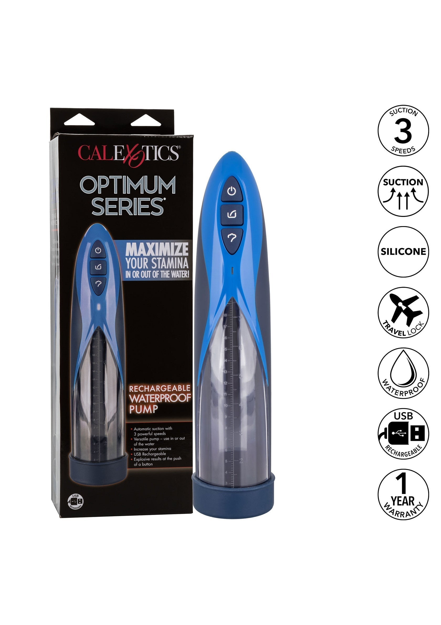 Performance masculine CalExotics Rechargeable Waterproof Pump
