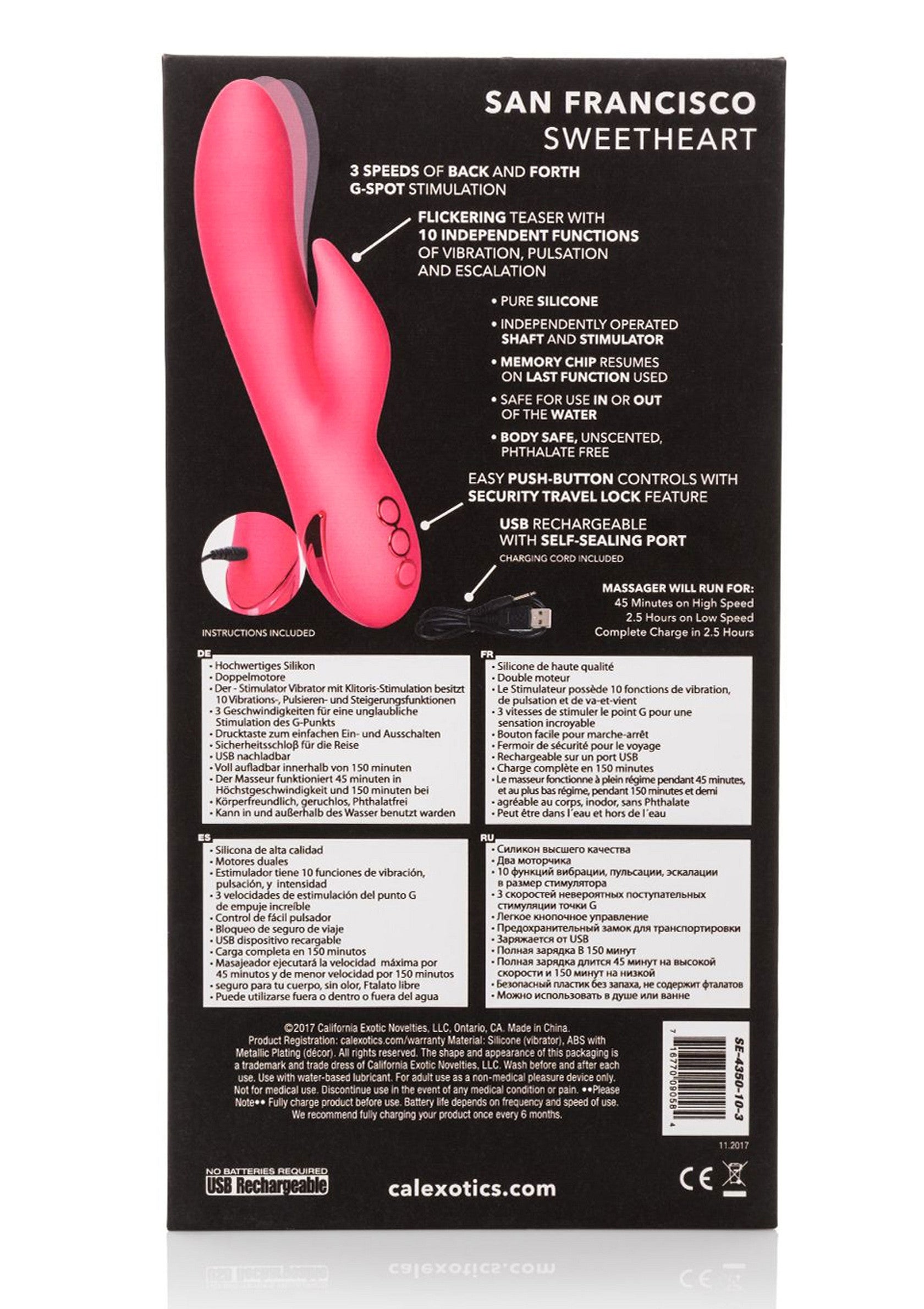 Vibromasseur CalExotics San Francisco Sweetheart