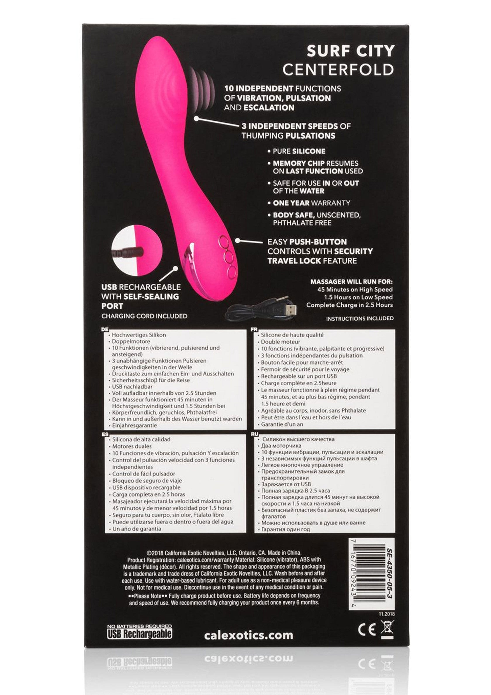 Vibromasseur CalExotics Surf City Centerfold