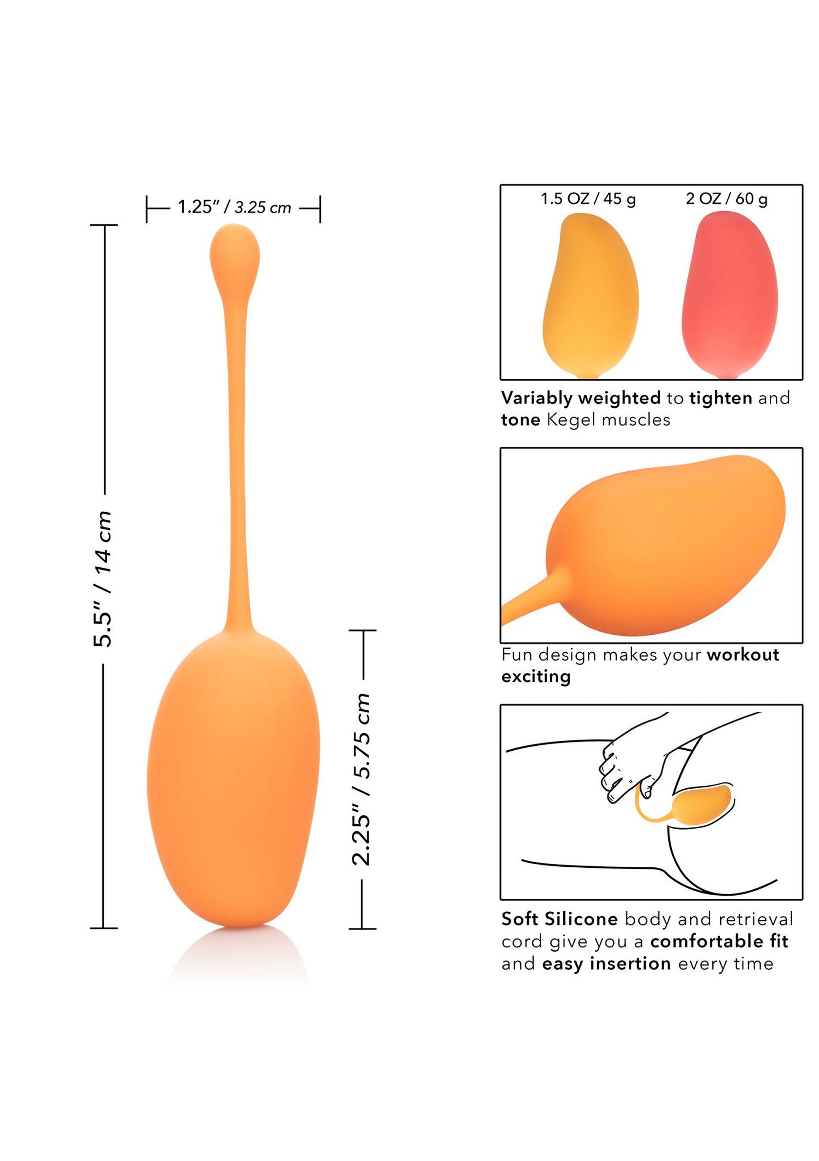 Boules de Geisha CalExotics Kegel Training Set Mango